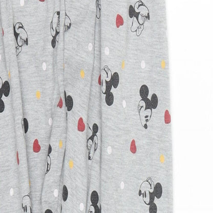 Preworn Girls Grey Polka Dot  Cami Pyjama Pants Size 9 Years  - Minnie Mouse