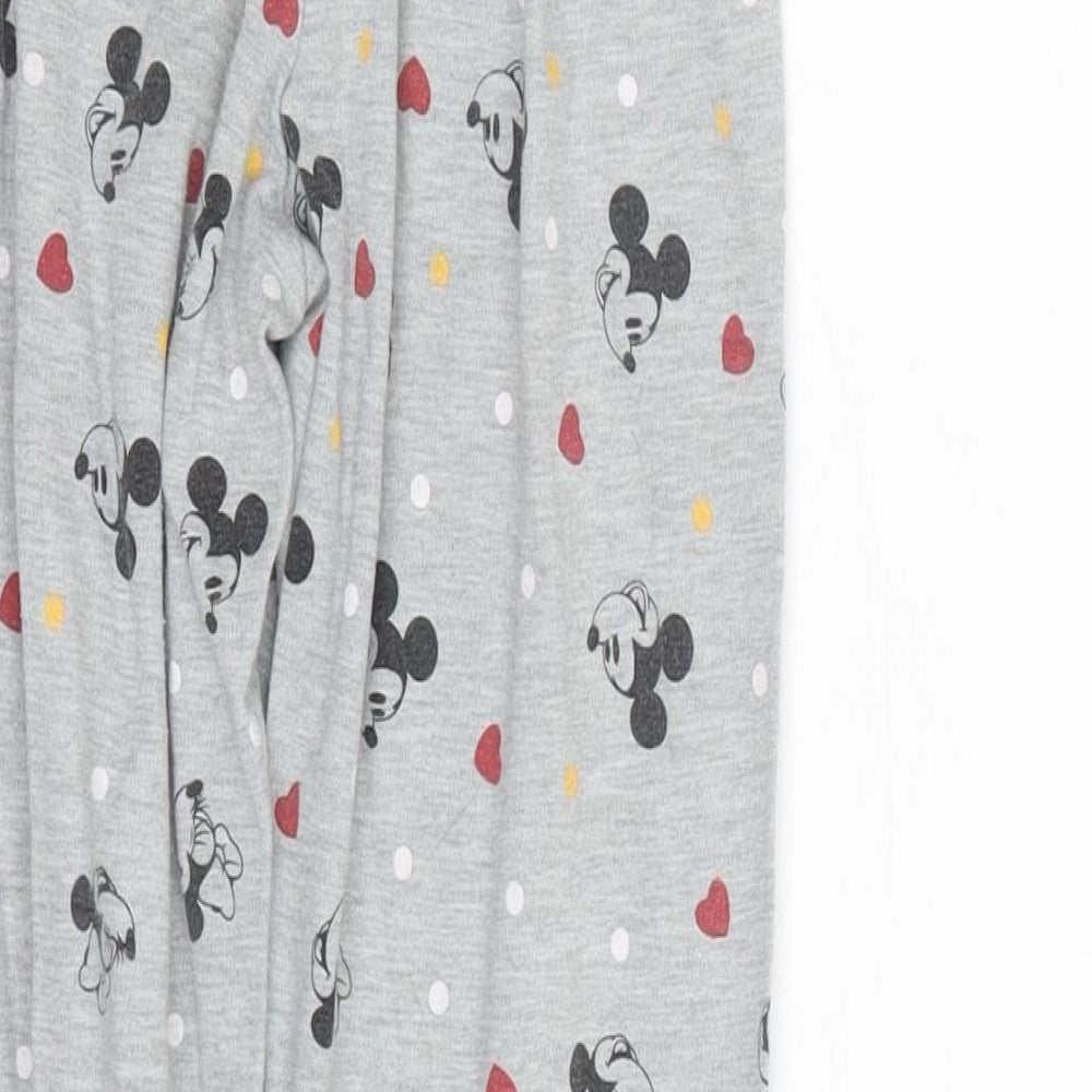 Preworn Girls Grey Polka Dot  Cami Pyjama Pants Size 9 Years  - Minnie Mouse