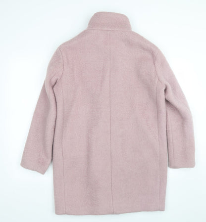 Womens UK Size 4 H&M Pink Trench Coat