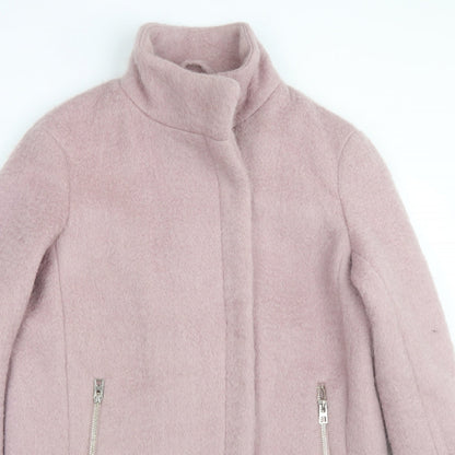 Womens UK Size 4 H&M Pink Trench Coat