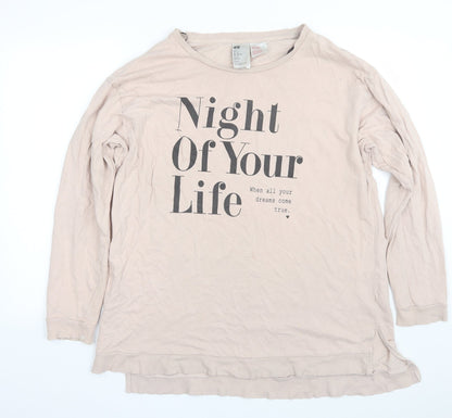 H&M Womens Pink   Pullover Sweatshirt Size L