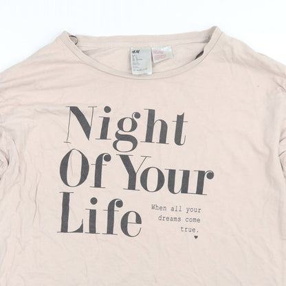 H&M Womens Pink   Pullover Sweatshirt Size L