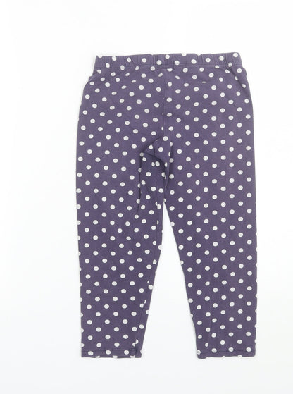 Gap Girls Purple Polka Dot  Jegging Trousers Size 10-11 Years