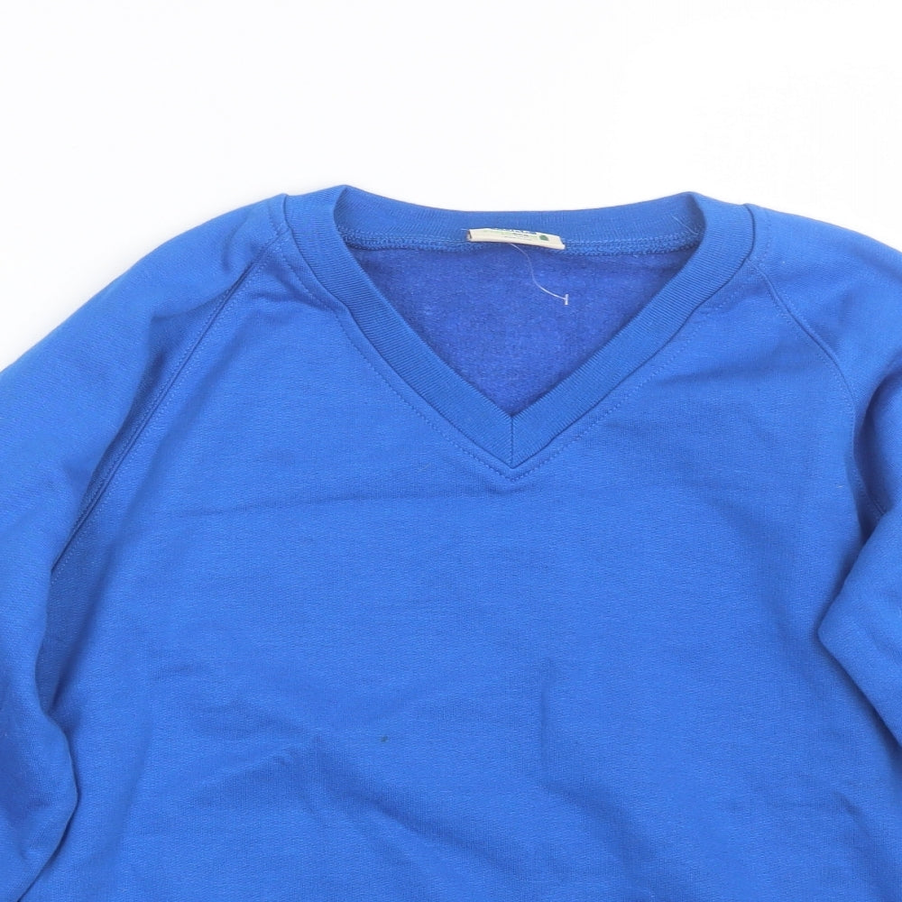 David Luke Boys Blue   Pullover Sweatshirt Size 11-12 Years  - School uniform