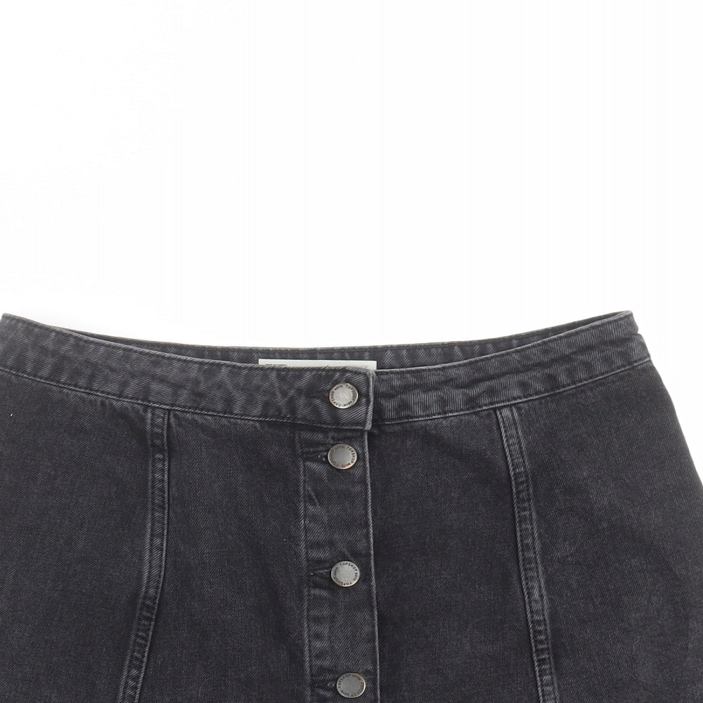 Womens UK Size 30 in Topshop A-Line Denim Skirt