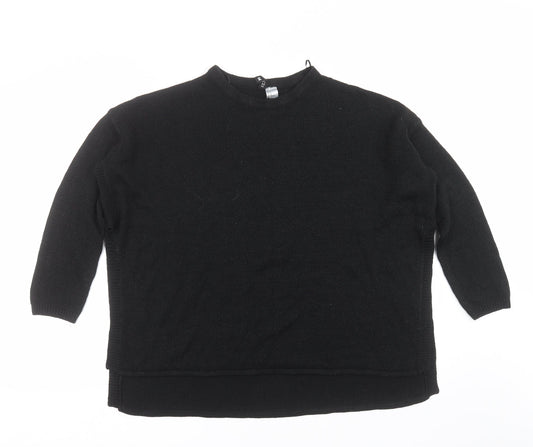 Divided by H&M Womens Black  Knit Pullover Jumper Size M  - side splits