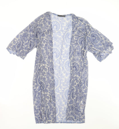 Primark Womens Blue Paisley  Cardigan Jumper Size S