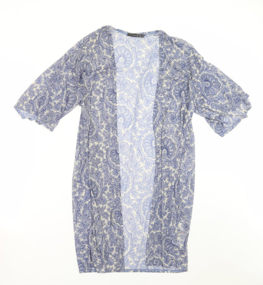 Primark Womens Blue Paisley  Cardigan Jumper Size S