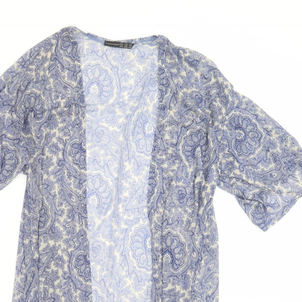 Primark Womens Blue Paisley  Cardigan Jumper Size S