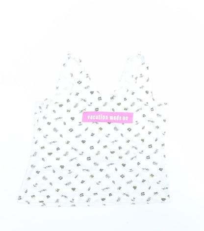 Primark Womens White   Basic Tank Size L  - vacation mode