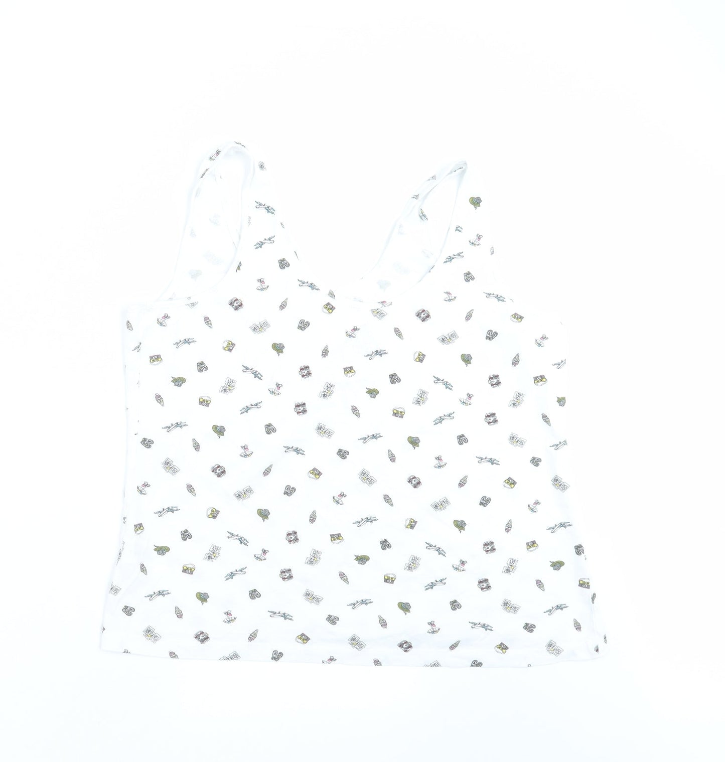 Primark Womens White   Basic Tank Size L  - vacation mode