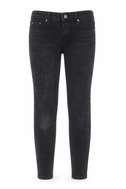 Front view of Primark women’s grey denim skinny jeans, size UK 10, 27-inch leg