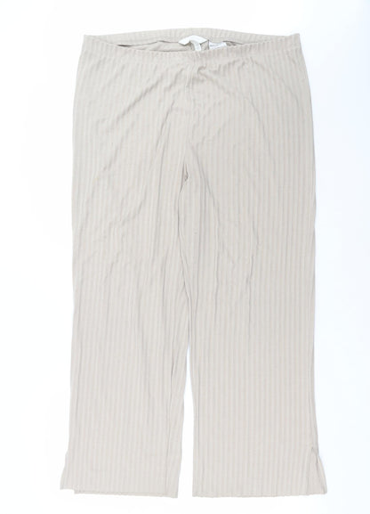 Womens UK Size L H&M Regular Fit  Beige Trousers