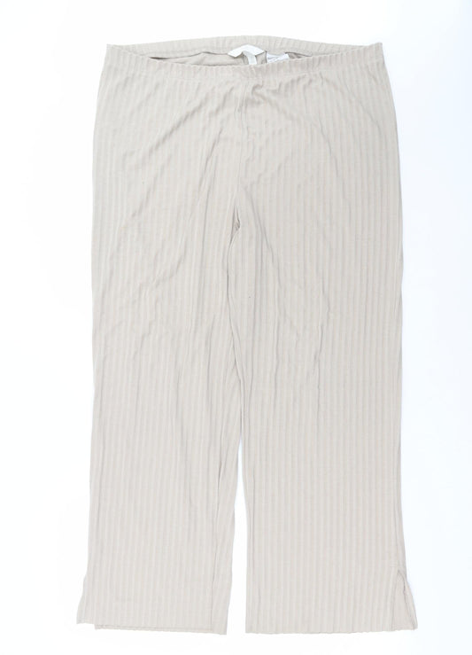 Womens UK Size L H&M Regular Fit  Beige Trousers