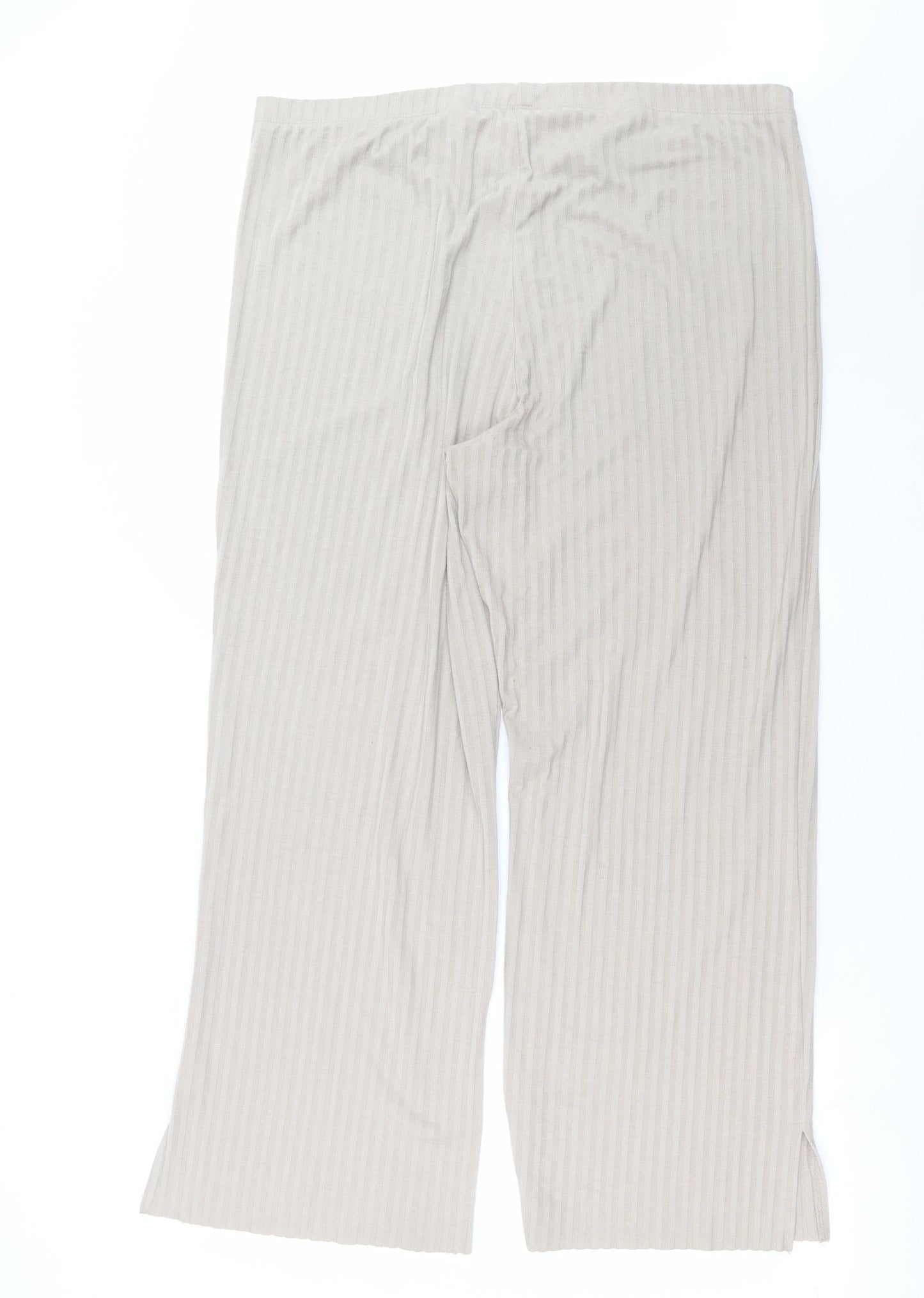 Womens UK Size L H&M Regular Fit  Beige Trousers