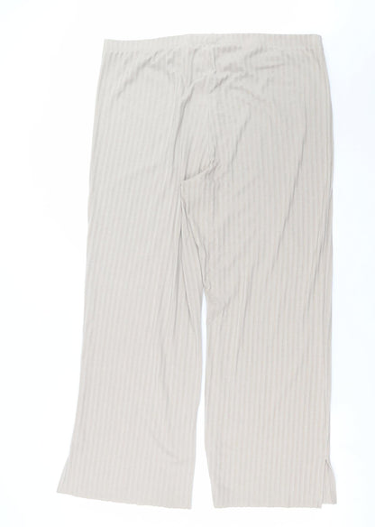 Womens UK Size L H&M Regular Fit  Beige Trousers