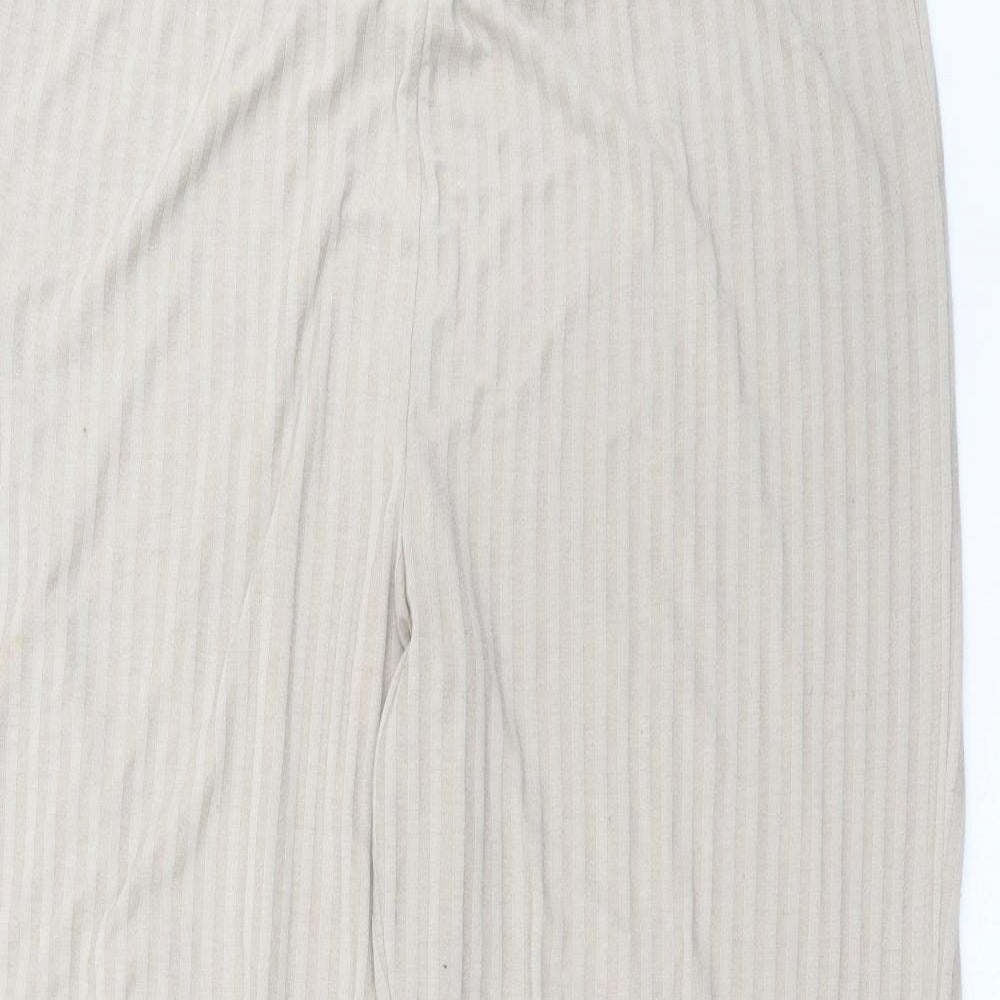 Womens UK Size L H&M Regular Fit  Beige Trousers