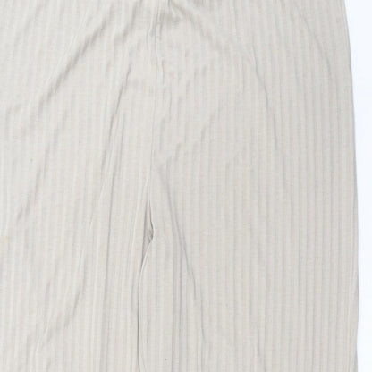 Womens UK Size L H&M Regular Fit  Beige Trousers