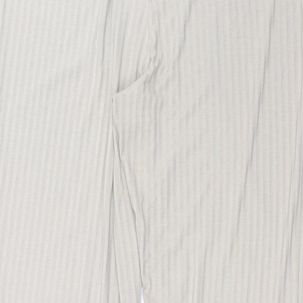Womens UK Size L H&M Regular Fit  Beige Trousers