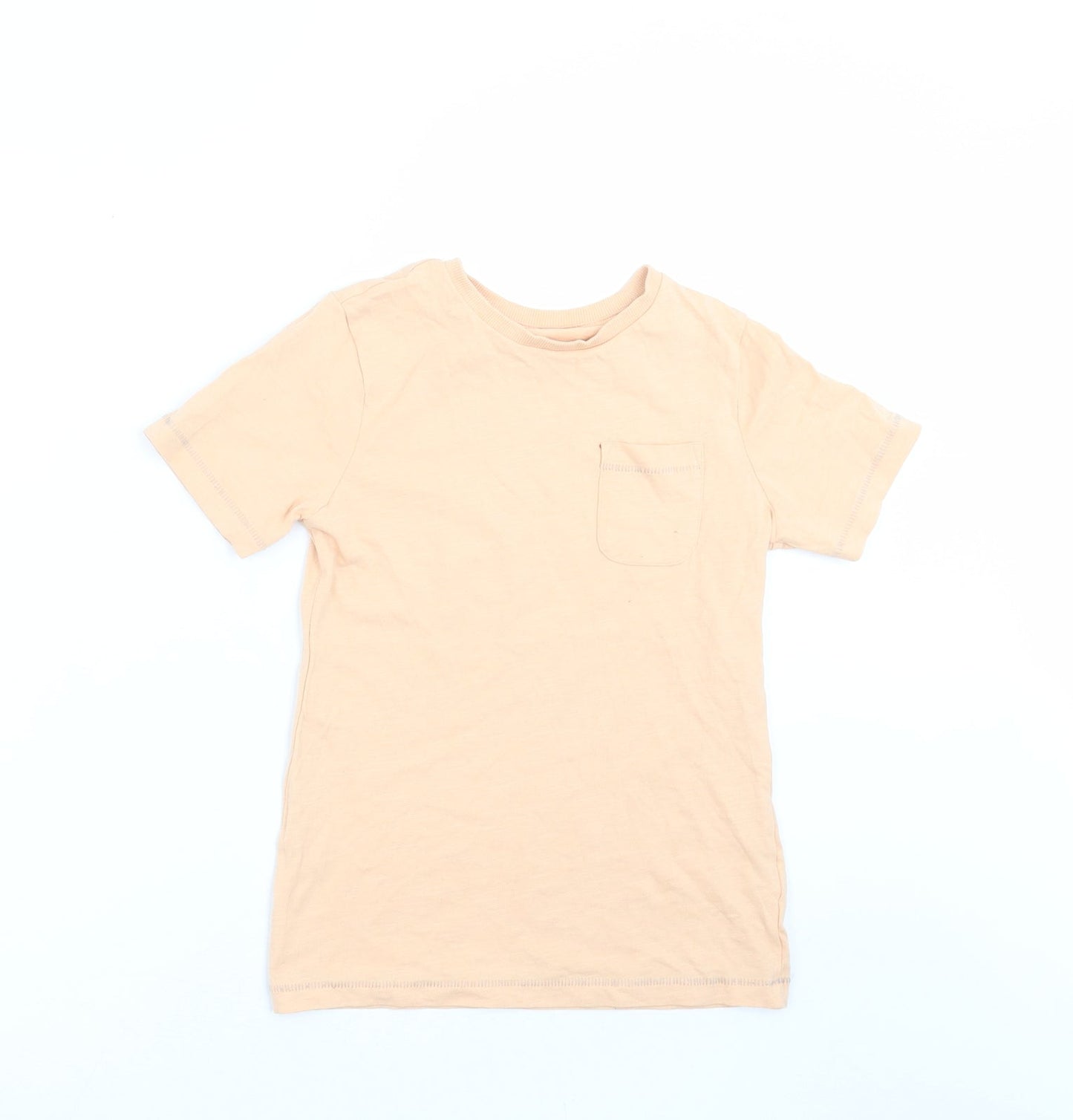 TU Boys Orange   Basic T-Shirt Size 6-7 Years