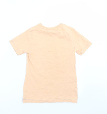 TU Boys Orange   Basic T-Shirt Size 6-7 Years