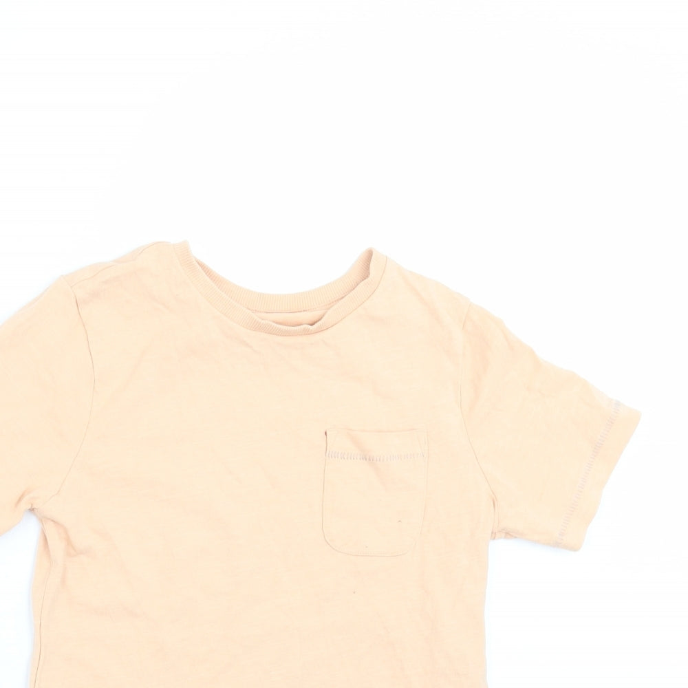 TU Boys Orange   Basic T-Shirt Size 6-7 Years
