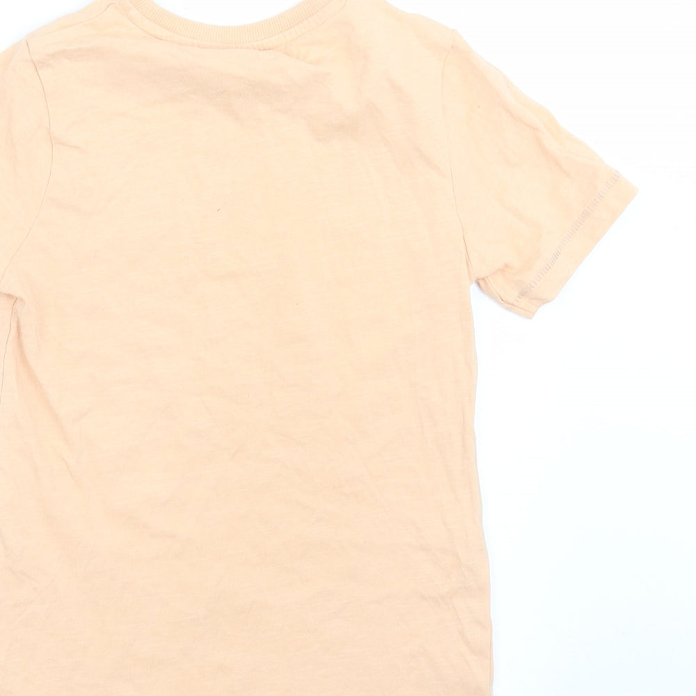 TU Boys Orange   Basic T-Shirt Size 6-7 Years