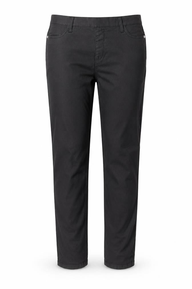 Front view of F&F women’s black trousers, size UK 14, 28-inch leg