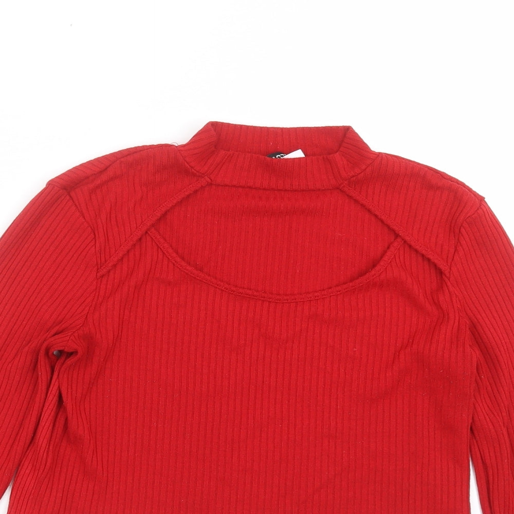 Womens UK Size M Divided by H&M Red Pullover Jumper