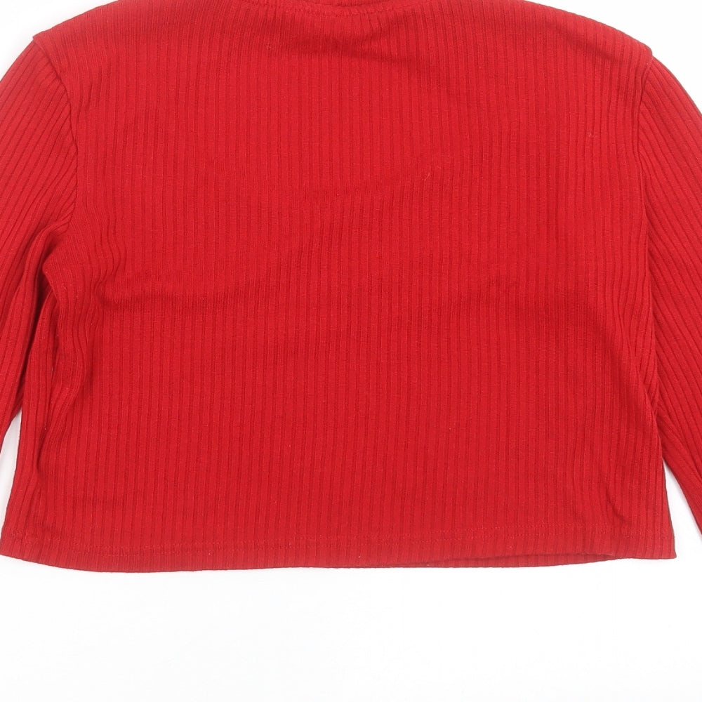 Womens UK Size M Divided by H&M Red Pullover Jumper
