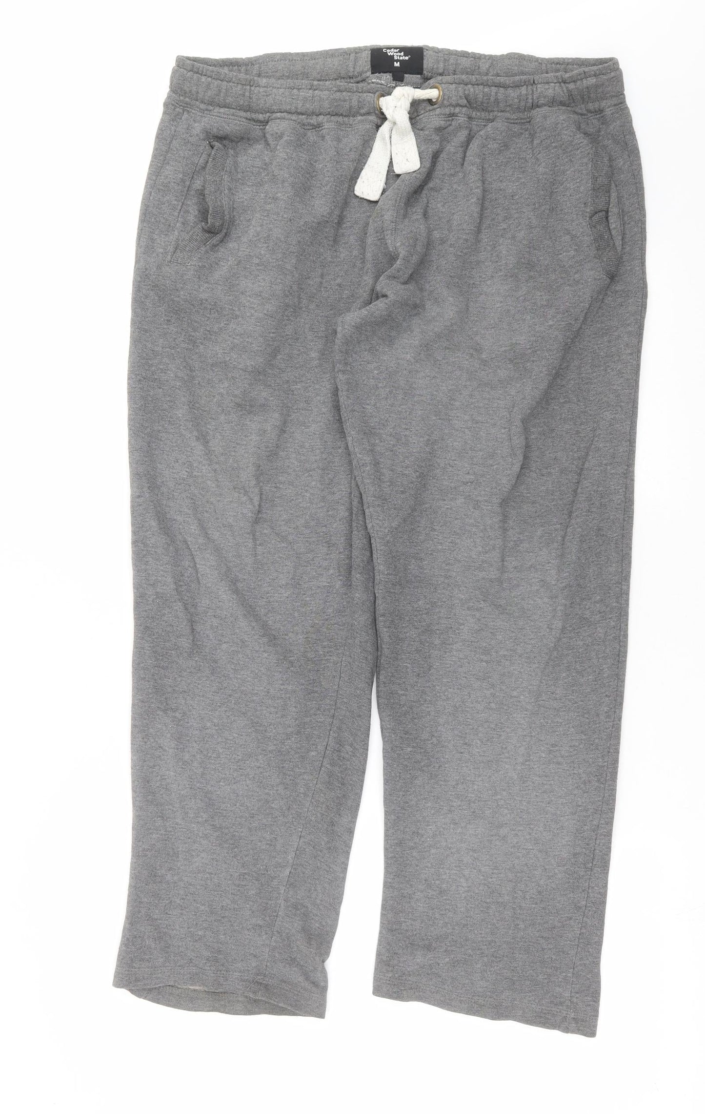 Mens UK Size M Cedar Wood State Regular Fit Jogger Grey Trousers