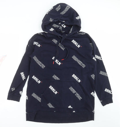 Womens UK Size M Divided by H&M Blue Pullover Hoodie