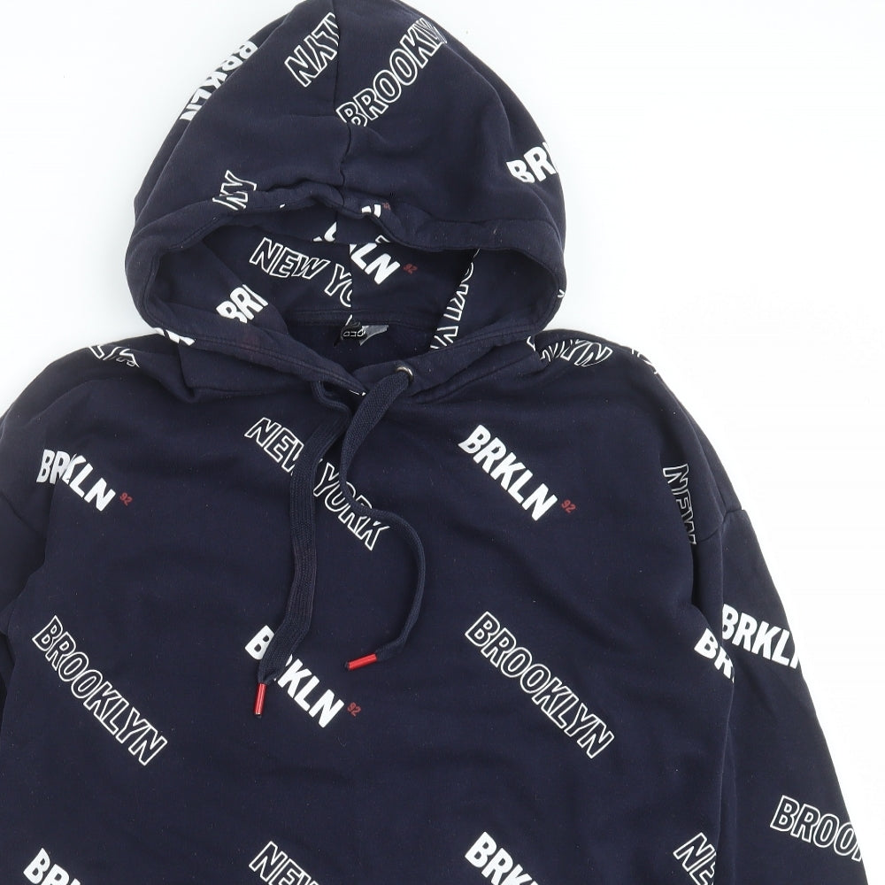 Womens UK Size M Divided by H&M Blue Pullover Hoodie