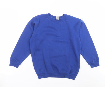 Additional front view of westex boys’ blue pullover sweatshirt, size 12-13, years - school