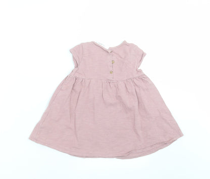 NEXT Girls Purple   T-Shirt Dress  Size 9-12 Months  - rainbow