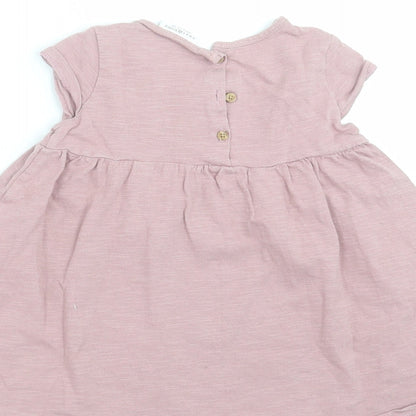 NEXT Girls Purple   T-Shirt Dress  Size 9-12 Months  - rainbow