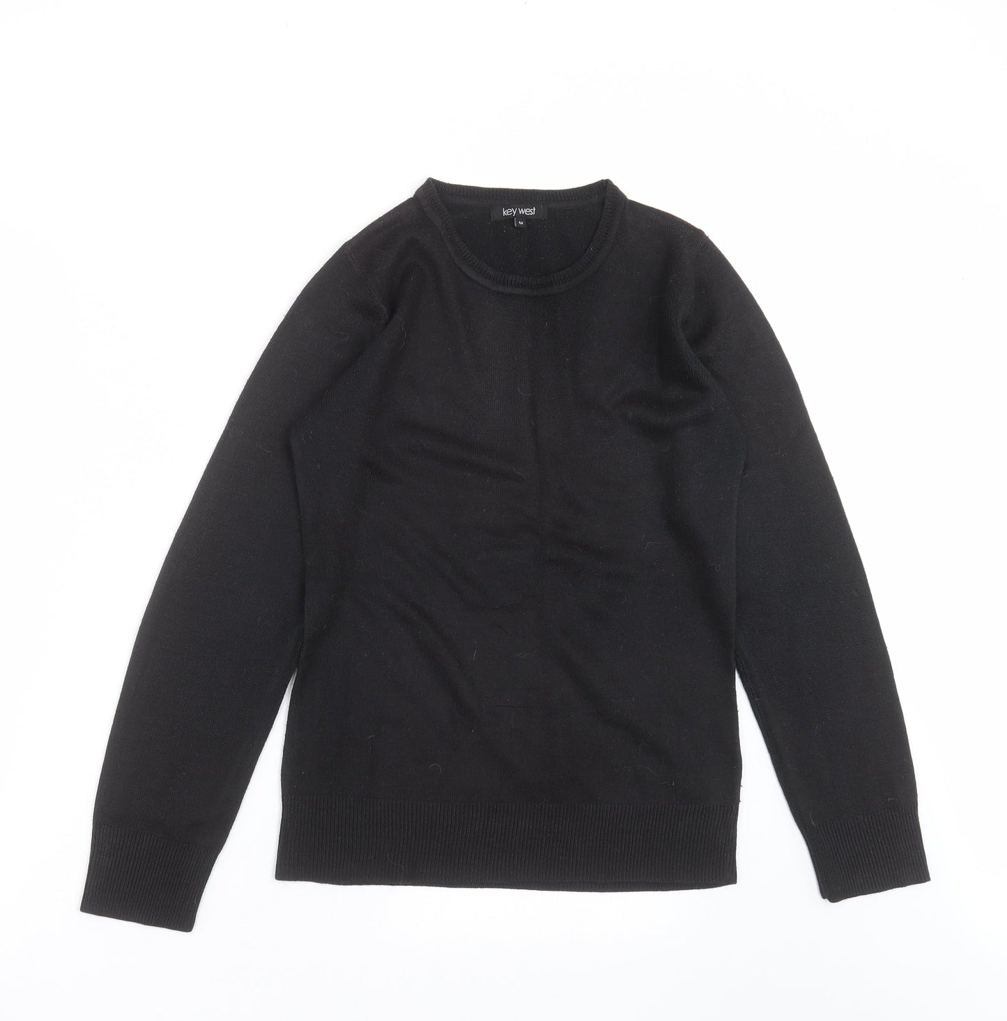 Womens UK Size 12 Key West Black Pullover Jumper