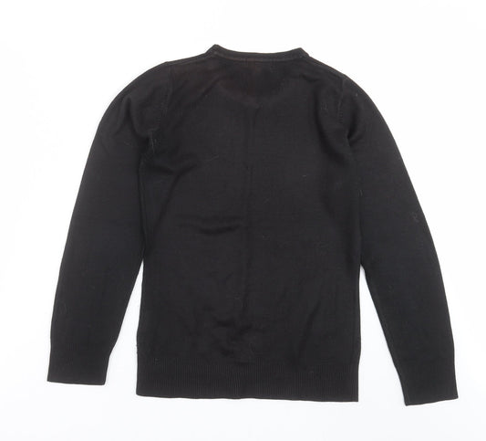 Key West Womens Black  Knit Pullover Jumper Size 12