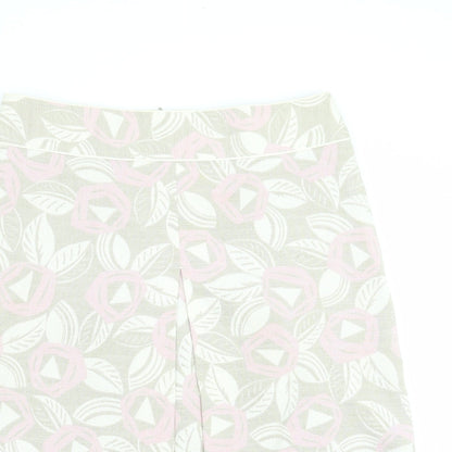 Oasis Womens Beige Floral  A-Line Skirt Size 10