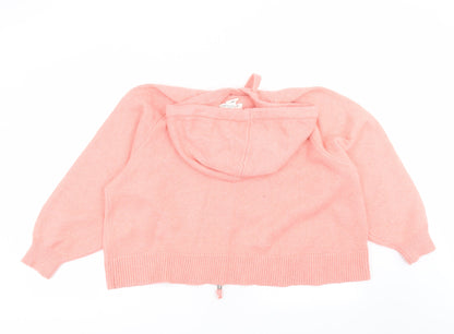 H&M Womens Pink  Knit Pullover Hoodie Size XS