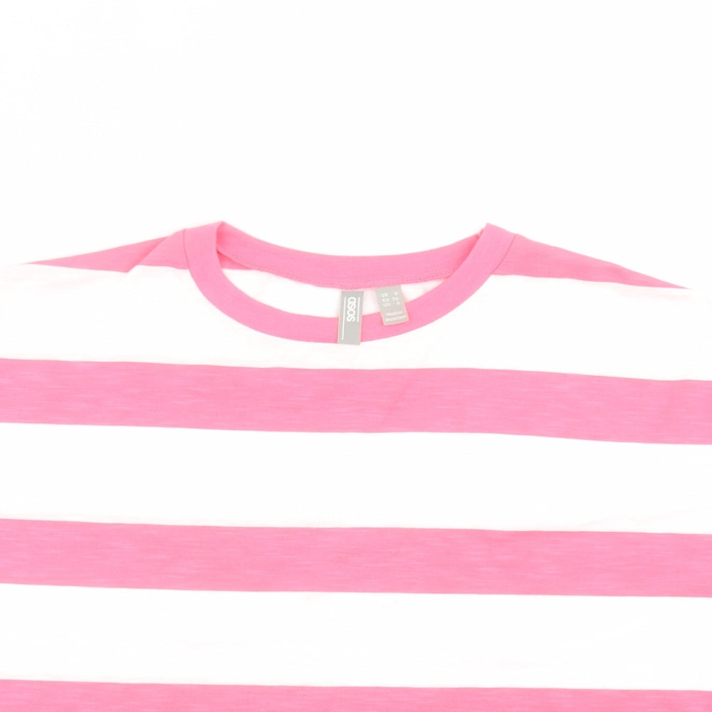 Womens UK Size 8 ASOS Pink Basic T-Shirt