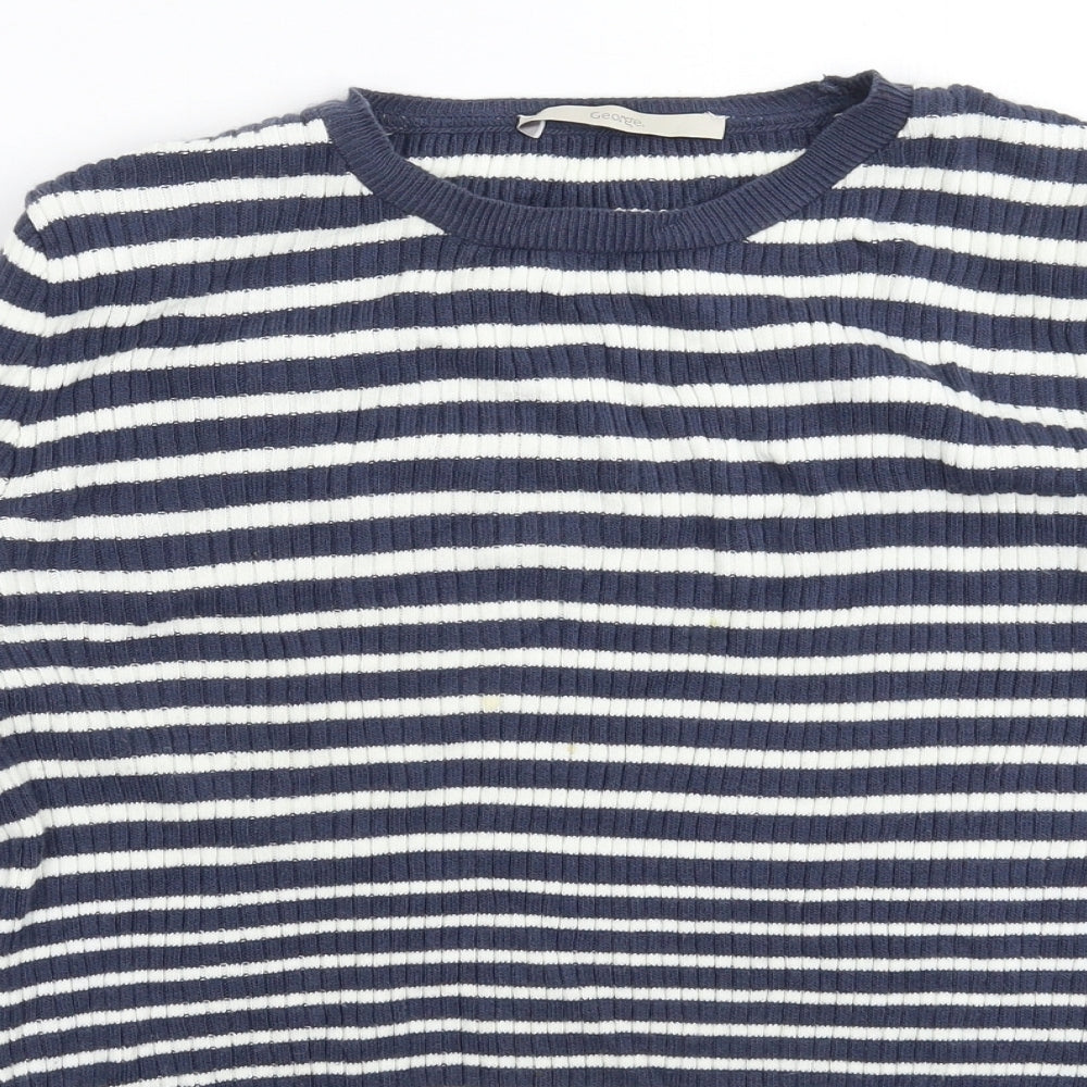 George Womens Multicoloured Striped Knit Pullover Jumper Size 16