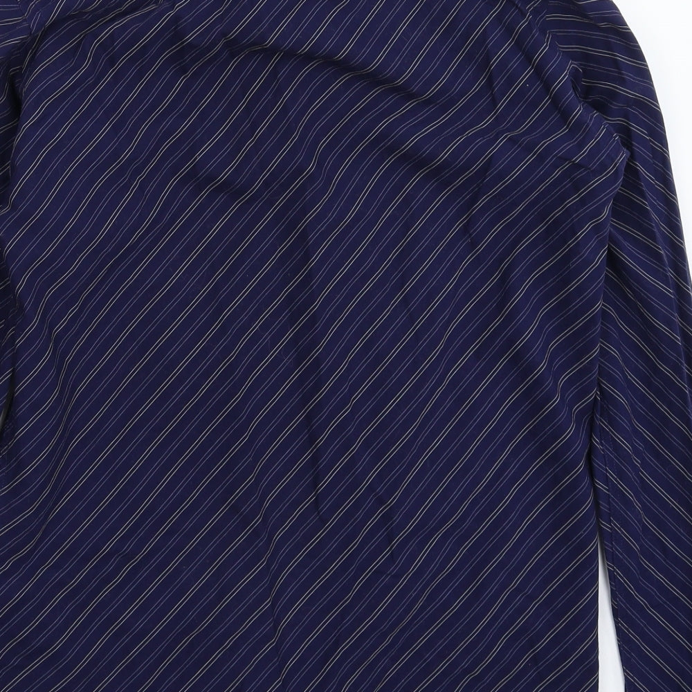 Mens UK Collar Size S Burton Smart Blue  Dress Shirt