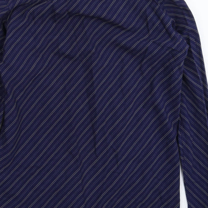 Mens UK Collar Size S Burton Smart Blue  Dress Shirt