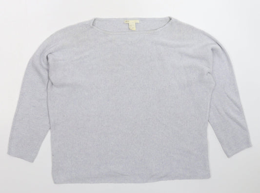 H&M Womens Grey  Knit Pullover Jumper Size S