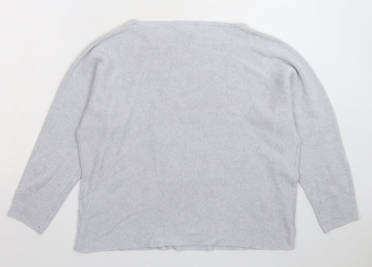 H&M Womens Grey  Knit Pullover Jumper Size S
