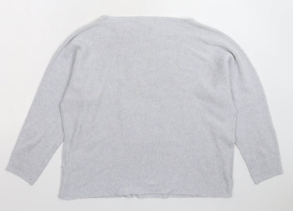 H&M Womens Grey  Knit Pullover Jumper Size S