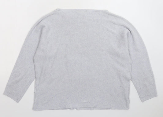 H&M Womens Grey  Knit Pullover Jumper Size S