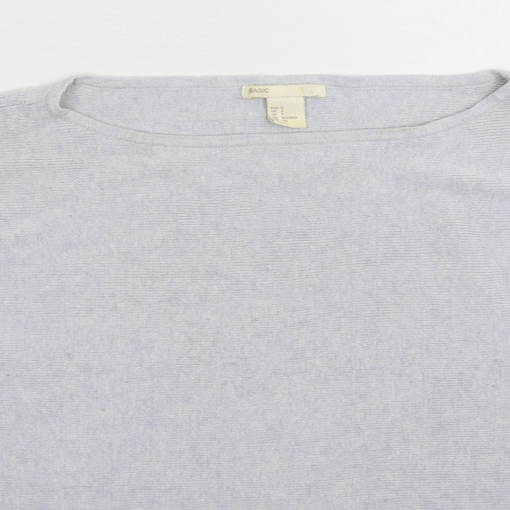 H&M Womens Grey  Knit Pullover Jumper Size S