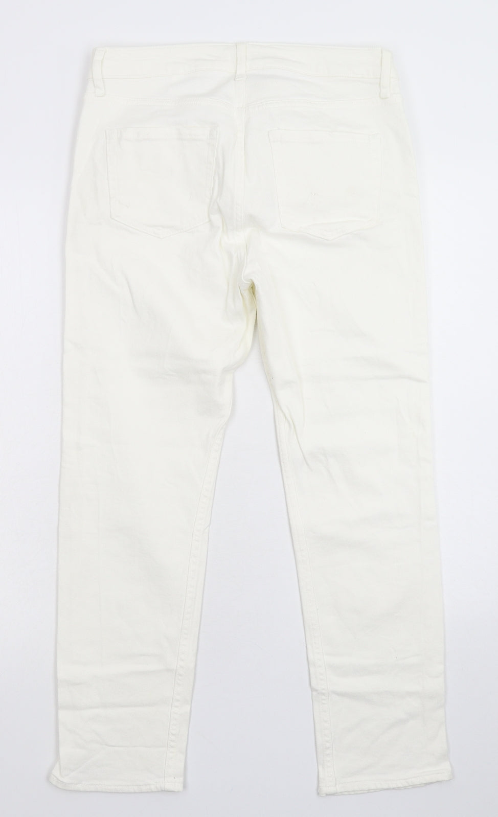 Womens UK Size 10 H&M Extra-Slim Fit Skinny White Jeans
